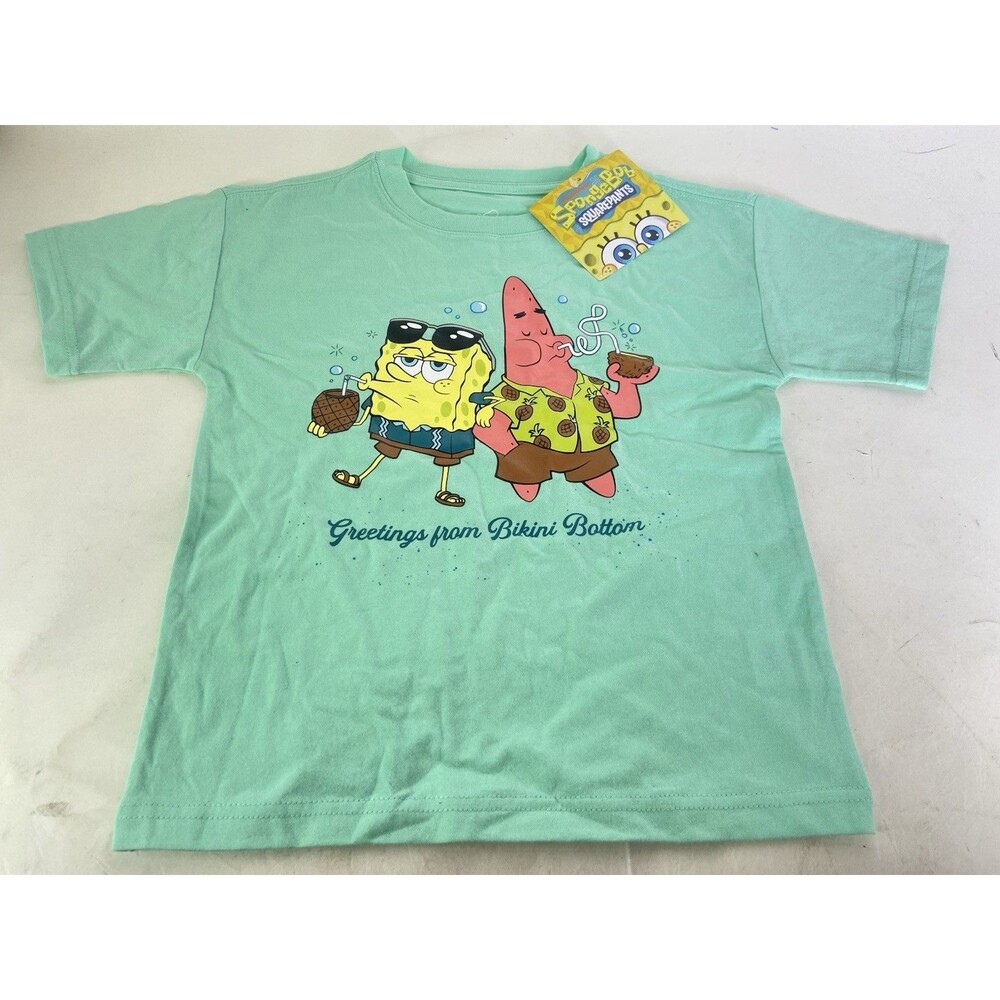 SpongeBob SquarePants Bikini Bottom Short Sleeve T-Shirt Tee Boys Size 5-6